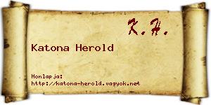 Katona Herold névjegykártya