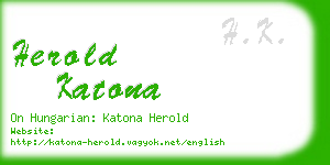 herold katona business card